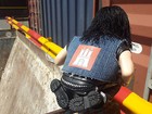 Headbanger mit Jeanskutte und Hamburg Wappen,Headbanger Wackelfigur,Wackelfigur,