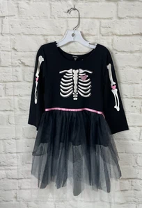 NEW Zunie Girls Halloween Skeleton Tulle Skirt Dress Size 6X - Picture 1 of 3