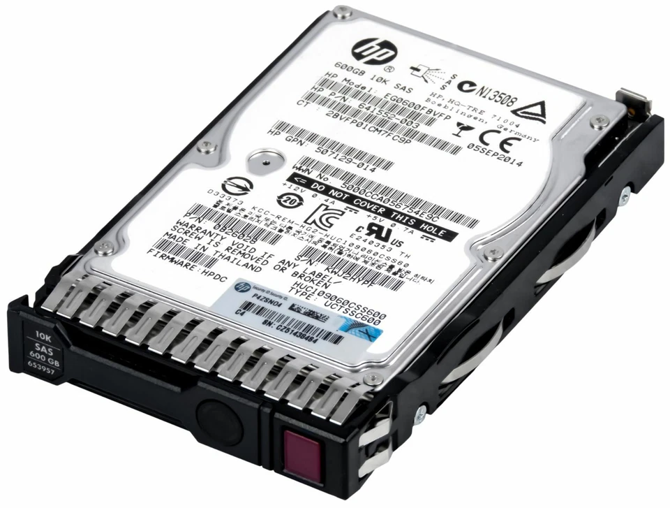 FESTPLATTE HP EG0600FBDSR 600GB 10000U/min 16MB CACHE SAS-2 581311-001 2.5" Zoll