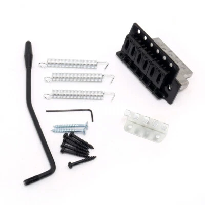 Musiclily Black Tremolo Bridge System Set For Strat ST 6 String Electric Guitar