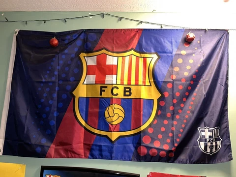 Barcelona Flag 5x3 Feet - High Quality | Official Merchandise Cover