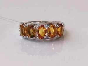 Natural Golden Topaz Ring 925 Sterling Silver Anniversary Ring Graduation Gift - Picture 1 of 13
