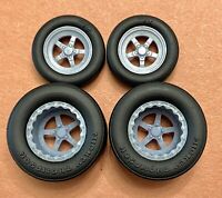 Resin 17/15 Scale inch Weld S71 Drag Wheels With Cheater Slicks 1/24, 1/25