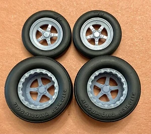 Resin 17/15 Scale inch Weld S71 Drag Wheels With Cheater Slicks 1/24, 1/25 - Picture 1 of 10