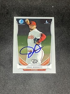 Jake Barrett 2014 Bowman Chrome Prospects #BCP11 Diamondbacks Auto Signed Card