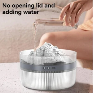 Blanco 2L Humidificador Niebla Difusor de Llama con Lámpara LED Difusor de Aromaterapia Volcán - Imagen 1 de 5