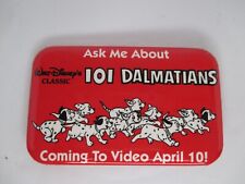 Vintage Walt Disney Classic 101 Dalmatians  Release Square Button Pin 4/10/1992