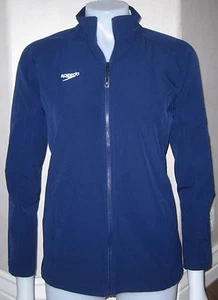 NEW Speedo Women's Boom Force Warm Up Jacket NAVY S SMALL SM $78 BLUE 7201302 - Picture 1 of 7