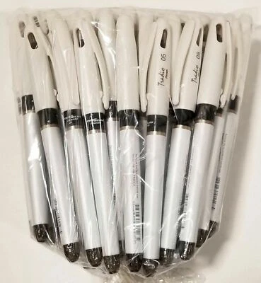 NEW Pentel EnerGel Tradio Pearl Gel Pen BLACK INK .5mm tip BULK 48-pcs BLN115W-A