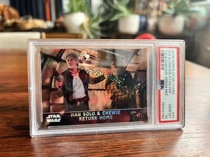 2016 Topps Star Wars Chrome Prism Refractor 51/99 HanSolo/Chewbacca PSA 10 POP 1 - Picture 1 of 6