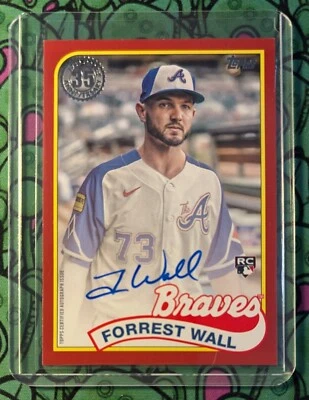 FORREST WALL Autograph Card ⚾ 2024 Topps Update 89BA-FWL RC 🔥 1989 Auto RED /25 - Image 1 of 2
