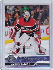 2023-24 Upper Deck Series 1 Young Guns #207 Jaxson Stauber - Chicago Blackhawks