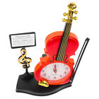  Desk Clock Violin Shape Student Use Decorations Small Alarm