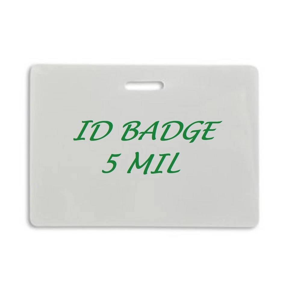LAMINATING 4 LESS ID Badge 5 Mil 100 Laminating Pouches Sleeves W/Slot 2.56 x 3.75 EXTRA CLEAR