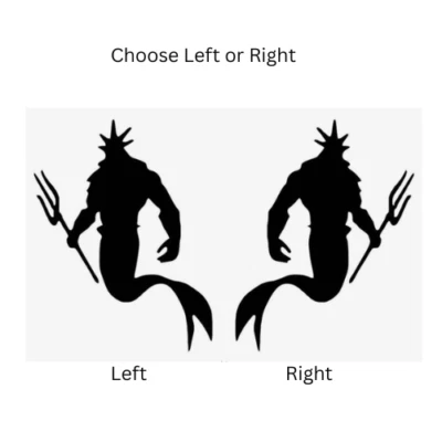 King Neptune  Vinyl Decal Choose Size and Color - Image 1 of 4