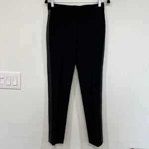Akris Punto Womens Mara Trouser Pants NWT $295 4 Tuxedo Stripe Taper Career - Picture 1 of 8