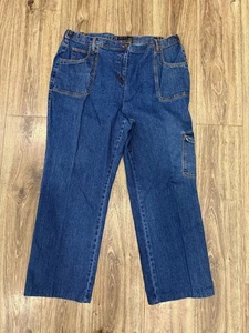 Khazana Womens Stretch Denim Jeans 22W Blue Cotton Spandex Casual - Picture 1 of 8