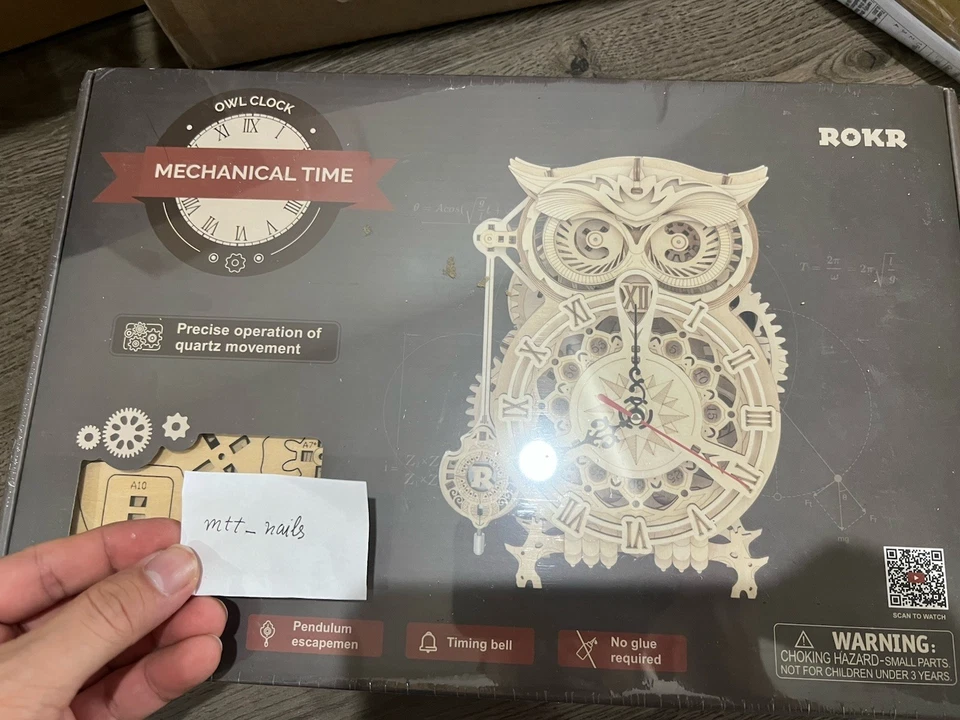 ROKR Reloj Búho Tiempo Mecánico LK503 3D Kit Rompecabezas Madera, 2021 - SELLADO NUEVO EN CAJA Foto 1 de 1