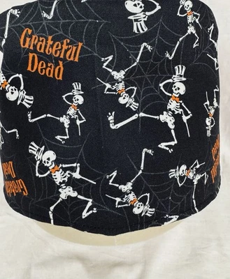 Men/Women Surgical Scrub Cap Lined Dancing Skeleton 100% Cotton - Image 1 of 3
