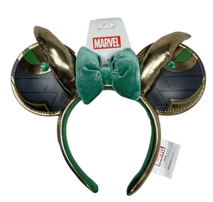 Disney Parks Marvel Loki Minnie Ears Headband Bow God of Mischief Sylvie - Picture 1 of 2