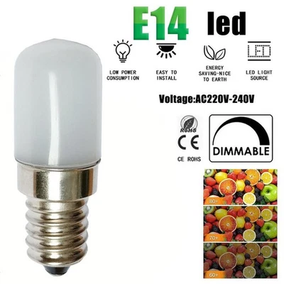 LED Kühlschrankbirne E14 Kühlschranklampe Leuchtmittel WarmweißKaltweiß☃ U5B2 - Image 1 of 4