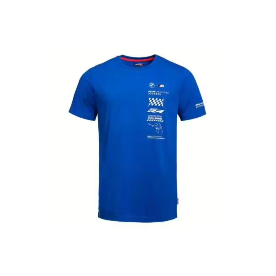 Camiseta masculina azul original BMW Motorrad equipe de corrida - Imagem 1 de 3