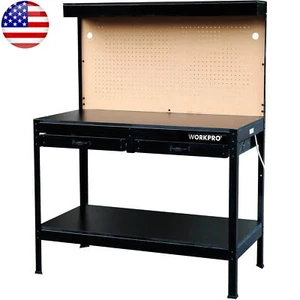 Multi Purpose 48In Workbench Drawers Storage Resist Rust Steel LED Working Light - Picture 1 of 5