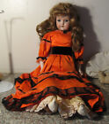 25" Reproduction of Antique  Kammer & Reinhardt Leather Doll German Bisque Head