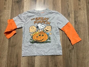Peanuts Shirt, Baby Boy Size 24M, Gray, The Great Pumpkin Graphic Print - Picture 1 of 8
