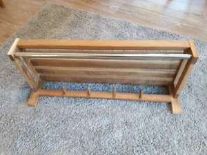 Hochwertige Wandgarderobe Flurgarderobe Eiche massiv 4 Haken UNBENUTZT - Bild 1 von 4