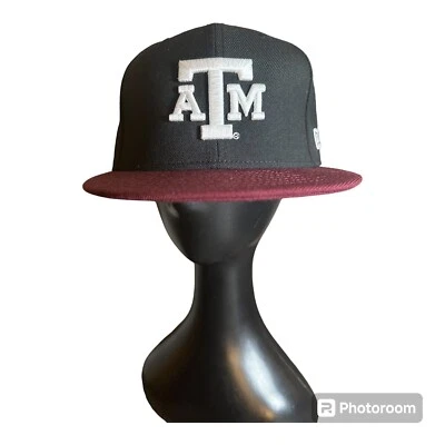 Authentic Texas A&M Aggies NCAA Maroon/Black Basic New Era 59FIFTY Fitted Hat 7 - Изображение 1 из 4