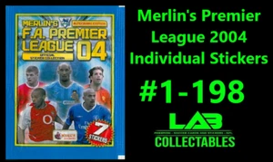 Merlin's Premier League 2004 Individual Stickers #1-198 Complete Your Collection - Picture 1 of 1