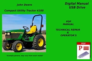 John Deere 4100 Kompakt-Allzwecktraktor technische Reparatur & Bedienungsanleitung USB - Bild 1 von 9