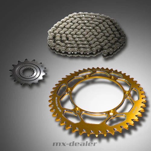 GP-TECH Factory Kettenrad gelb Kettensatz Kettenkit Ritzel DID Suzuki RM 250 - Bild 1 von 1