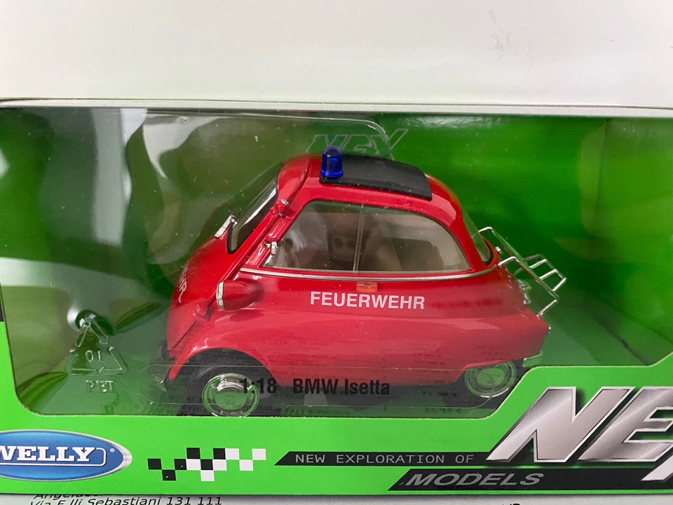 Bmw Isetta Feuerwehr Welly 1/18 - Immagine 1 di 1