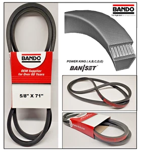 BANDO Lower Drive Belt 5/8" X 71" Replaces MTD Cub Cadet 954-04249 954-04249A - Picture 1 of 7