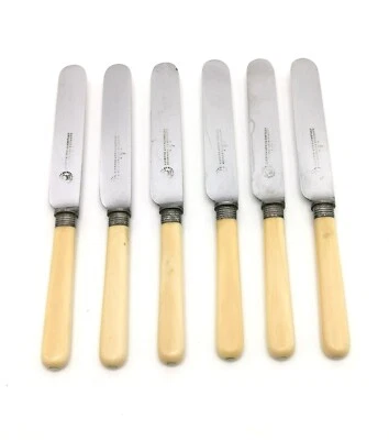 Argenterie Anciens couteaux Argent Sterling Harrison Bros & Howson XIX ème - Photo 1/4