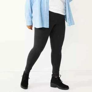 Sonoma Goods For Life Women's Dark Grey Midrise Everyday Leggings -  0X/1X/2X/3X - Picture 1 of 1