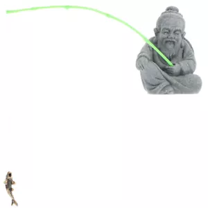 Miniature Resin Fisherman Figurine Micro Landscape Ornament Fisherman Statue - Picture 1 of 12