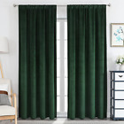 Velvet Curtains For Bedroom Green 5290 Inch Soft Blackout Thermal Insulated Curt