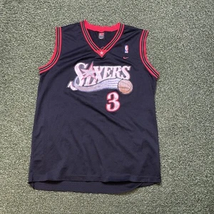 76ers Jersey XXL Vintage Nike Allen Iverson #3 Philadelphia Game-Day NBA Tee - Picture 1 of 12