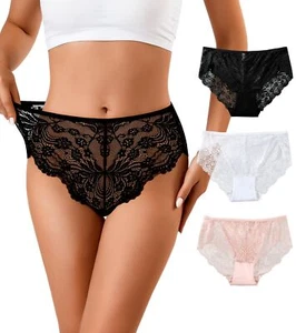 J-pone Sexy High Waisted Underwear for Women Lace Panties Soft Breathable Lad... - Picture 1 of 7