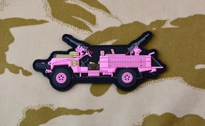 22 S.A.S. Regiment Pink Panther Land Rover 3D PVC Morale Patch Pink Panther Hook - Picture 1 of 3
