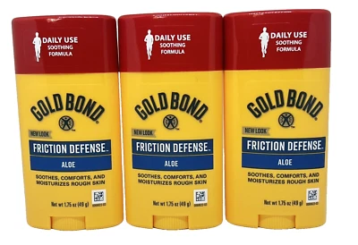 Gold Bond Chafing Defense Fórmula Antifricción Aloe 1.75 OZ Paquete de 3 Foto 1 de 3