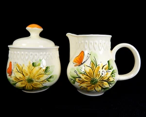Sarasota Shafford Sugar and Creamer MCM Mid Century Cottage Japón Vintage - Imagen 1 de 10