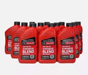 NEW Motorcraft SAE 10W-30 Synthetic Blend Motor Oil (Set of 12)  XO-10W30-Q1SP