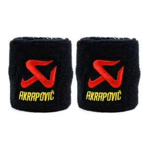 2X akrapovic Black Clutch Brake Oil Reservoir Fluid Tank Sock Cover Sweat Band - Picture 1 of 5