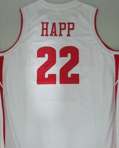 Badgers ETHAN HAPP Signed Custom Replica Wisconsin White Jersey AUTO - Picture 1 of 3