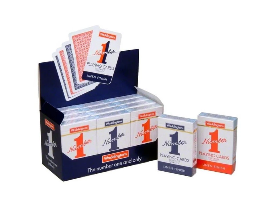 NEW DECKS OF WADDINGTON No1 Classic Playing Cards Red & Blue - GENUINE UK STOCK - Image 1 of 1