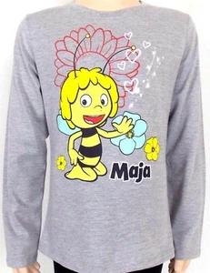 BIENE MAJA 140 SHIRT GRAU LANGARM BLUMEN WILLI FLIP LANGARMSHIRT FREUDE SPAẞ - Bild 1 von 21